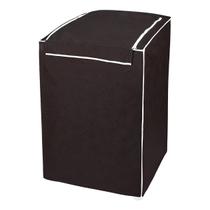 Capa Maquina Lavar Eletrolux Consul Brastemp LG Panasonic C/ Zíper 7kg a 16kg Marrom - M