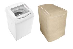 CAPA MÁQUINA LAVAR LAVADORA BRASTEMP BWC11AB - 11kg BEGE