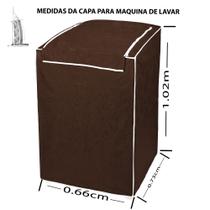 Capa Maquina Lavar Roupas 14 Kg E 15 Kg BRASTEMP - Com Zíper - Harumi Enxovais