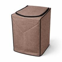 Capa Máquina Lavar Roupas Brastemp 12kg 13kg 15kg Flanelada cor marrom Capa Máquina Lavar Roupas Brastemp 12kg 13kg 15kg Flanelada cor marrom