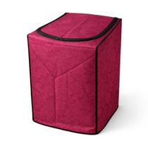 Capa Máquina Lavar Roupas Brastemp 12kg 13kg 15kg Flanelada cor vinho Capa Máquina Lavar Roupas Brastemp 12kg 13kg 15kg Flanelada cor vinho