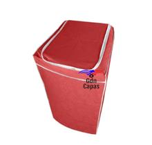 Capa Maquina Lavar Roupas Eletrolux 12kg 13kg 15kg 16kg 17kg cor vinho