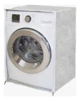 Capa Máquina Lavar Secar Roupas Impermeável Visor Ziper 8kg A 11kg