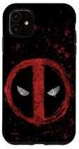 Capa Marvel Deadpool Wade Wilson Ícone com Estampa de Tinta para iPhone 11