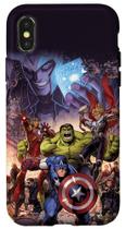 Capa Marvel The Avengers Infinity Saga com Estampa de Quadrinhos para iPhone X/XS