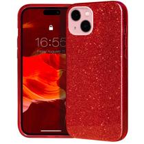 Capa MATEPROX compatível com iPhone 15 Plus Bling Sparkle Cute Girls Capa protetora feminina de Natal para iPhone 15 Plus 6,7" 2023-vermelha Capa MATEPROX compatível com iPhone 15 Plus Bling Sparkle Cute Girls Capa protetora feminina de Natal para iPhone 15 Plus 6,7" 2023-vermelha