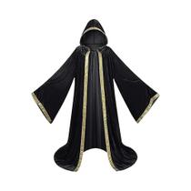 Capa Medieval Com Capuz Para Adultos, Fantasia De Halloween, Traje De Vampiro, Mago, Monge, Bruxa,