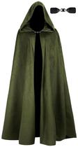 Capa medieval UQJE Halloween Renaissance com capuz verde Capa medieval UQJE Halloween Renaissance com capuz verde