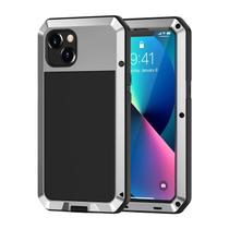 Capa Metálica Lanhiem à Prova de Choques para iPhone 13 (6.1") - Prata