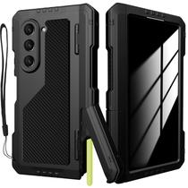 Capa metálica YQODSZ para Samsung Galaxy Z Fold 6 com tela de privacidade