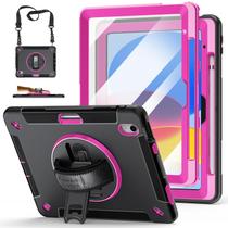 Capa Miesherk STOCK para iPad 11º 11" e 10º 10,9" rosa vermelha