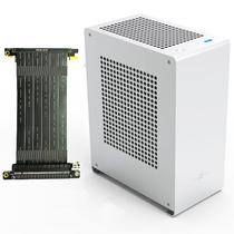 Capa Mini-ITX ZZEW A1P Micro ITX PC Silver com cabo elevador
