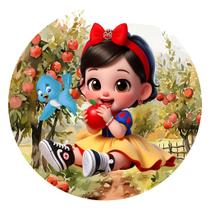 Capa Mini Painel 50cm Veste Facil Decoração delicada Princesa Da Neve Cute Criança Bebe