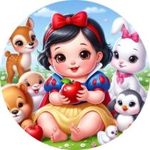 Capa Mini Painel 50cm Veste Facil Decoração delicada Princesa Da Neve Cute Criança Bebe