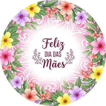 Capa Mini Painel Redondo 50x50cm Com Elástico Dia das Mães 2026 Delicada Veste Fácil Decoração