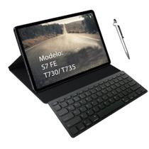 Capa + Mini Teclado Para Samsung Galaxy Tab S7 Fe T730 T735