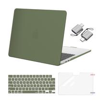 Capa MOSISO compatível com MacBook Air de 13,6 polegadas verde militar