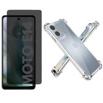 Capa Moto E14 + Película Privacidade 3D - Armyshield