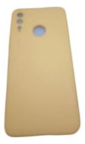 Capa Moto E6 Plus Silicone Aveludada Amarelo Lisa