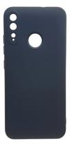 Capa Moto E6 Plus Silicone Aveludada Preto Lisa