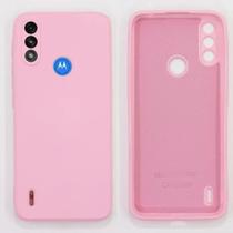 Capa Moto E7 Power Silicone Aveludada Rosa Lisa Capa Moto E7 Power Silicone Aveludada Rosa Lisa