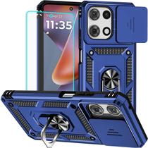 Capa Moto G 5G 2025 HNHYGETE Grau Militar Antichoque Azul