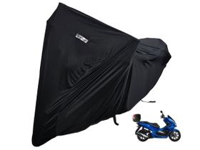 Capa Moto Lycra Tecido Honda PCX 150 / 160 com Baú Capa Moto Lycra Tecido Honda PCX 150 / 160 com Baú