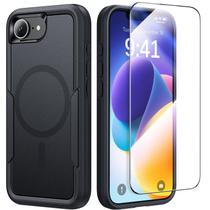 Capa MZHGXKI para iPhone 17e Preta com Protetor de Tela