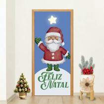 Capa Natalina para Porta com Papai Noel e Frase Feliz Natal Ideal para Decoração Festiva de Fim de A Capa Natalina para Porta com Papai Noel e Frase Feliz Natal Ideal para Decoração Festiva de Fim de A