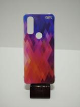 Capa NetCase MOTO ONE Zig Zag Violeta e Vermelho