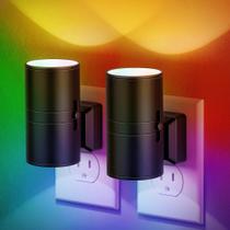 Capa Night Light RGB que muda de cor com sensor de luz, pacote com 2 unidades