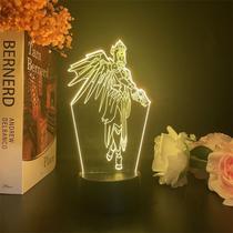 Capa Night Light USB Overwatch Mercy Esports para PC desktop Capa Night Light USB Overwatch Mercy Esports para PC desktop