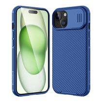 Capa Nillkin para iPhone 15 Plus, capa azul fina à prova de choque