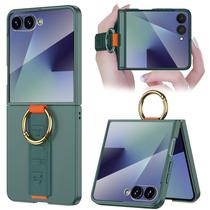 Capa NINKI para Galaxy Z Flip 7 com alça para dedo verde