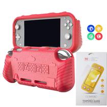 Capa Nintendo Switch Lite Vermelha EVA + 4 Grips + Película