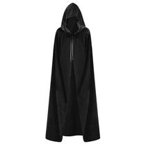 Capa ODOCARE Velvet 170 cm com capuz para homens e mulheres preta