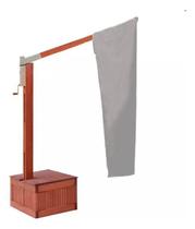 Capa Ombrelone Suspenso Impermeável 165X35X35 Ziper Cinza