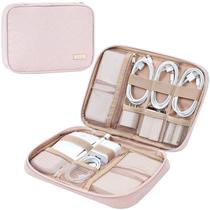 Capa organizadora de cabos de viagem NISHEL rosa para carregador e cabo