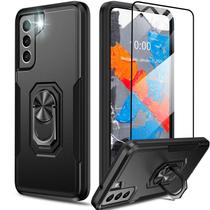 Capa Oterkin para Samsung Galaxy S21 FE com vidro temperado preta