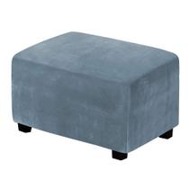 Capa otomana H.VERSAILTEX Real Velvet Plush Stone Blue