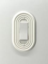 Capa oval para interruptor de luz estilo mid-century modern 15 x 9 cm
