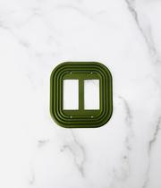 Capa Oval para Interruptor de Luz Estilo Mid-Century Modern com Duplo Rocker