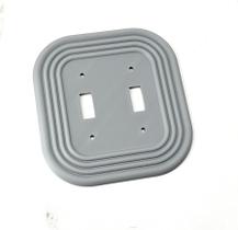 Capa oval para interruptor de luz, genérica, estilo moderno de meados do século, cinza