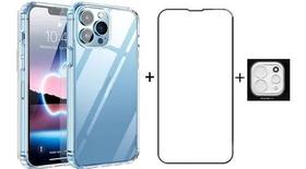 Capa + P 3d + Pelicula Camera P/ iPhone 13 / 13 Pro / 13 Max