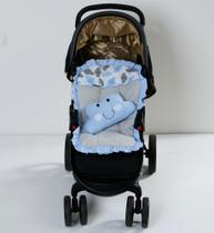 Capa p/ carrinho de bebê 100% algodão estampada