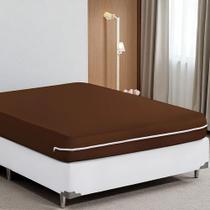 Capa P/ Colchão Casal Queen Com Zíper Malha Gel Luxuosa