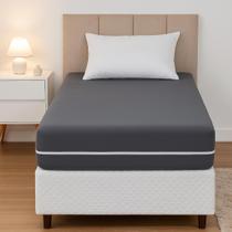 Capa P/ Colchão Solteiro Com Zíper Malha Gel Luxuosa