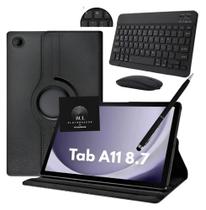 Capa P/ Galaxy Tab A11 8,7 Pol + Teclado E Mouse + Caneta Capa P/ Galaxy Tab A11 8,7 Pol + Teclado E Mouse + Caneta