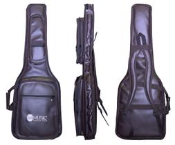 Capa p/ guitarra premium couro "ams" marrom