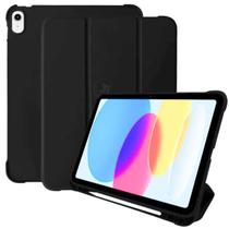 Capa P/ Ipad 10 C/ Suporte+Porta Caneta Inteligente PU+TPU Capa P/ Ipad 10 C/ Suporte+Porta Caneta Inteligente PU+TPU